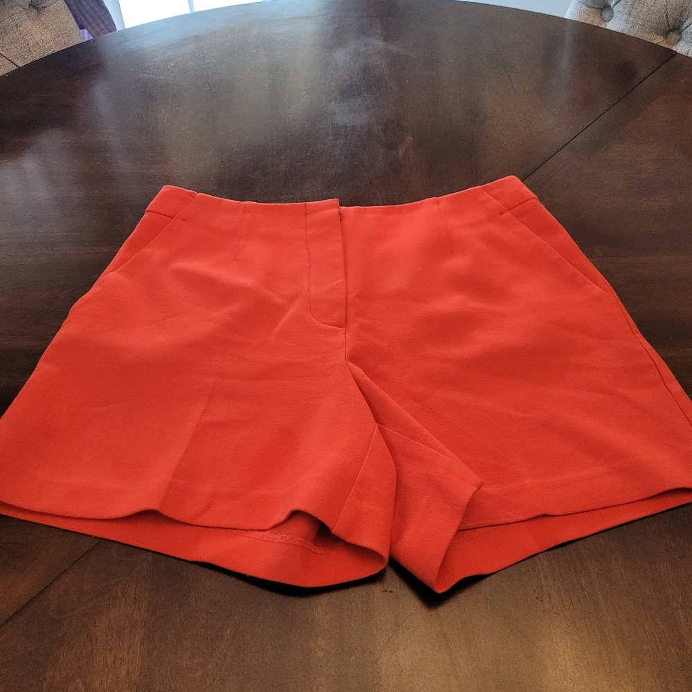 Trina Turk Women's Red High-Waist Tailored Shorts. Size 2 - Picture 2 of 11